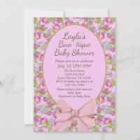 Vintage Floral Bow Boutique Baby shower