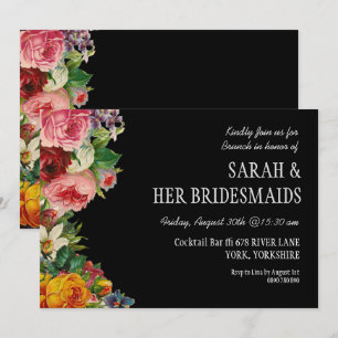 Invitation Vintage Floral Bridesmaitres déjeuner Brunch