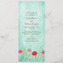 Invitation vintage florale et de feuille