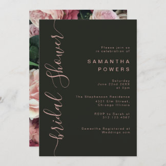 Invitation Vintage florale minimale