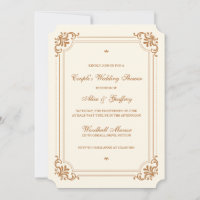 Vintage Flourish Élégant Couples Wedding shower