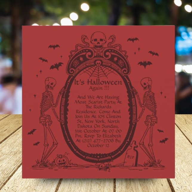 Invitation Vintage Frame Halloween (Créateur téléchargé)