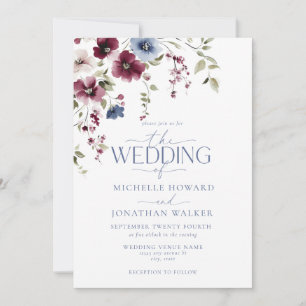 Invitation Vintage Garden Floral Mariage