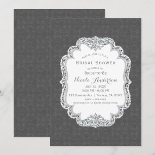 Invitation Vintage Glamour Élégant Brillant Chic Enterrement 