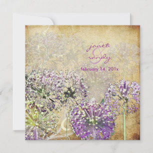 Invitation Vintage/Globe Flower/dans le jardin