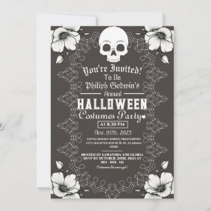 Invitation Vintage gothique rustique Halloween Costume Party