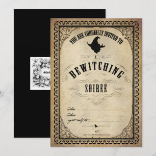 Invitation vintage Halloween Bewitching Soiree