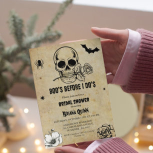 Invitation Vintage Halloween Boos Avant La Fête des mariées I