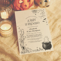 Vintage Halloween Cauldron Baby est en train de br