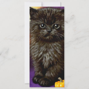 Invitation Vintage Halloween Kitten