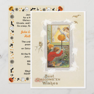 Invitation Vintage Halloween plaisanteries Halloween