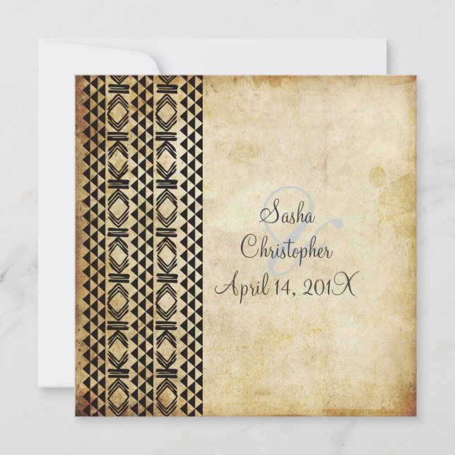 Invitation Vintage Hawaii Tattoo/soirée (Devant)