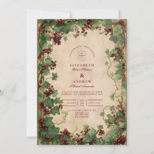 Invitation Vintage Ivy et Mariage Berries