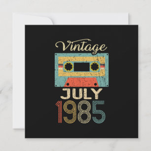Invitation Vintage juillet 1985 35e anniversaire 35 ans cadea