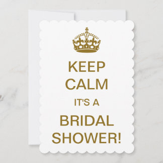 Invitation Vintage Keep Calm c'est une Fête des mariées !
