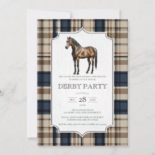 Invitation Vintage Kentucky Derby Élégant Cheval P