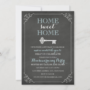 Invitation Vintage Key Chalkboard