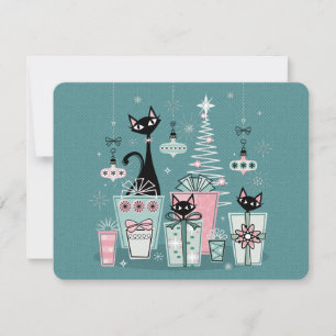 Invitation Vintage Kitty Christmas II sxZ ©studioxtine