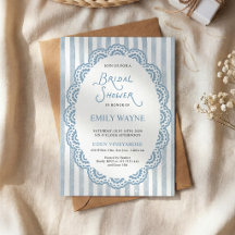 Vintage Lace Blue Bridal Shower