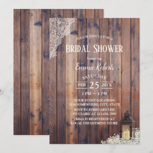 Invitation Vintage Lantern Fête des mariées de la respiration