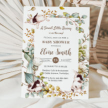 Vintage lapin lapin lapin Baby shower QR