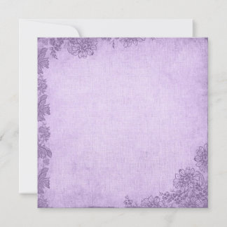 Invitation vintage Lavender Floral Frontière