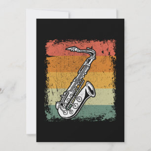 Invitation Vintage Lecteur Saxophone Musique Saxophone Idée c