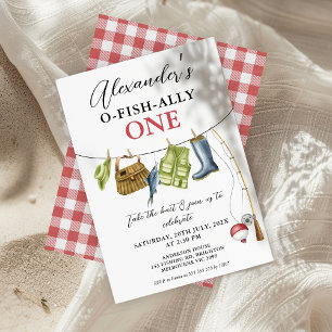 Invitation Vintage Ligne O-Fish-Ally 1er anniversaire
