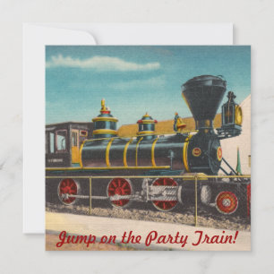 Invitation vintage Locomotive Party