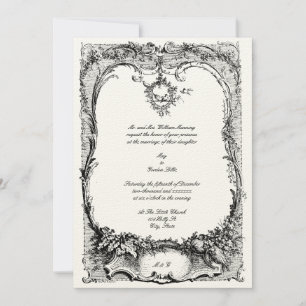 Invitation Vintage Louis XV Rococo Mariage