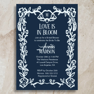 Invitation Vintage Love is in Bloom Floral Bridal Shower