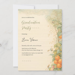 Invitation Vintage Magic Land Paper Princess Photo Graduation