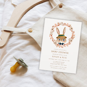 Invitation Vintage maman Bunny Boho À Être Baby shower