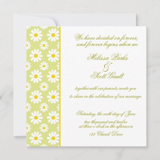 Invitation Vintage mariage damassé Blue (Devant)