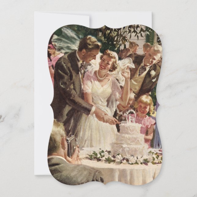 Invitation Vintage mariée mariée mariée les nouveaux mariés c (Devant)