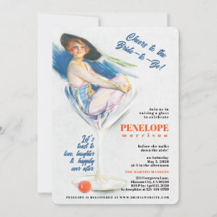 Invitation Vintage Martini Girl Bachelorette Party