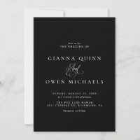 Vintage minimal | Moody Black Classic Mariage