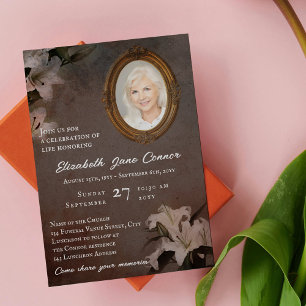 Invitation Vintage Miroir Frame Lys Photo Life Celebration