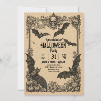 Invitation Vintage Modèle d'invitation Halloween