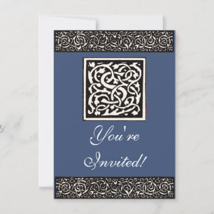 Invitation Vintage Monogram S Art Nouveau Letter
