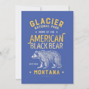 Invitation Vintage Montana Bear
