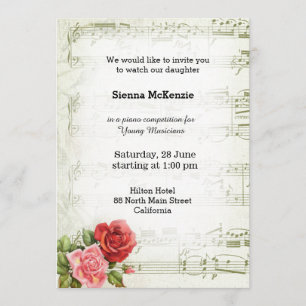 Invitation Vintage music