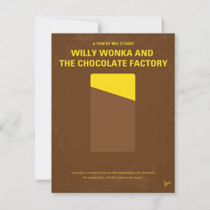 Invitation Vintage My Willy Wonka Et L'Usine De Chocolat