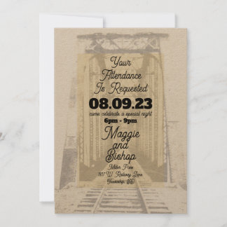 Invitation Vintage occidental, nous vous demandons l'honneur