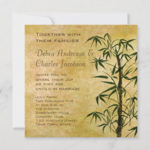 Invitation Vintage Oriental Bamboo 2 Mariage
