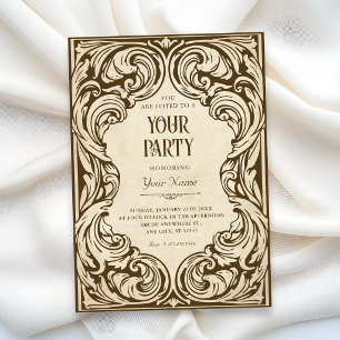 Invitation Vintage orné