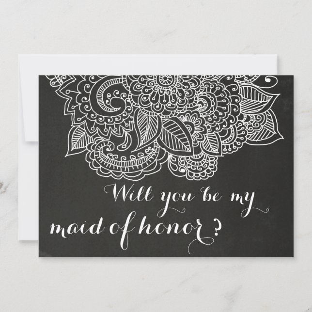 Invitation Vintage Paisley Bridesmaid Russe (Devant)