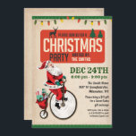 Invitation vintage Père Noël Christmas Party<br><div class="desc">Invitation vintage Père Noël Christmas Party</div>