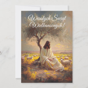 Invitation Vintage polonais Pâques Wesolego Alleluja