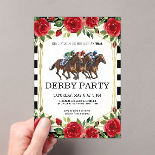 Invitation vintage pour la fête du Derby de course